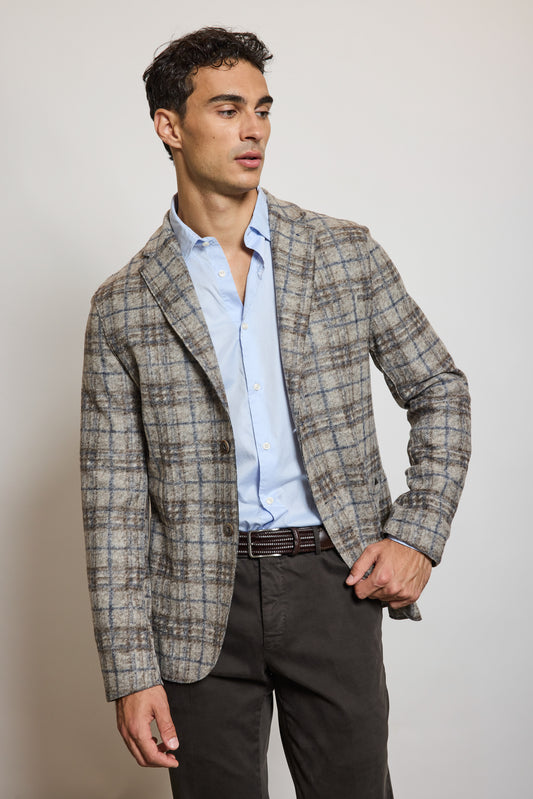 VESTE TARTAN BEIGE
