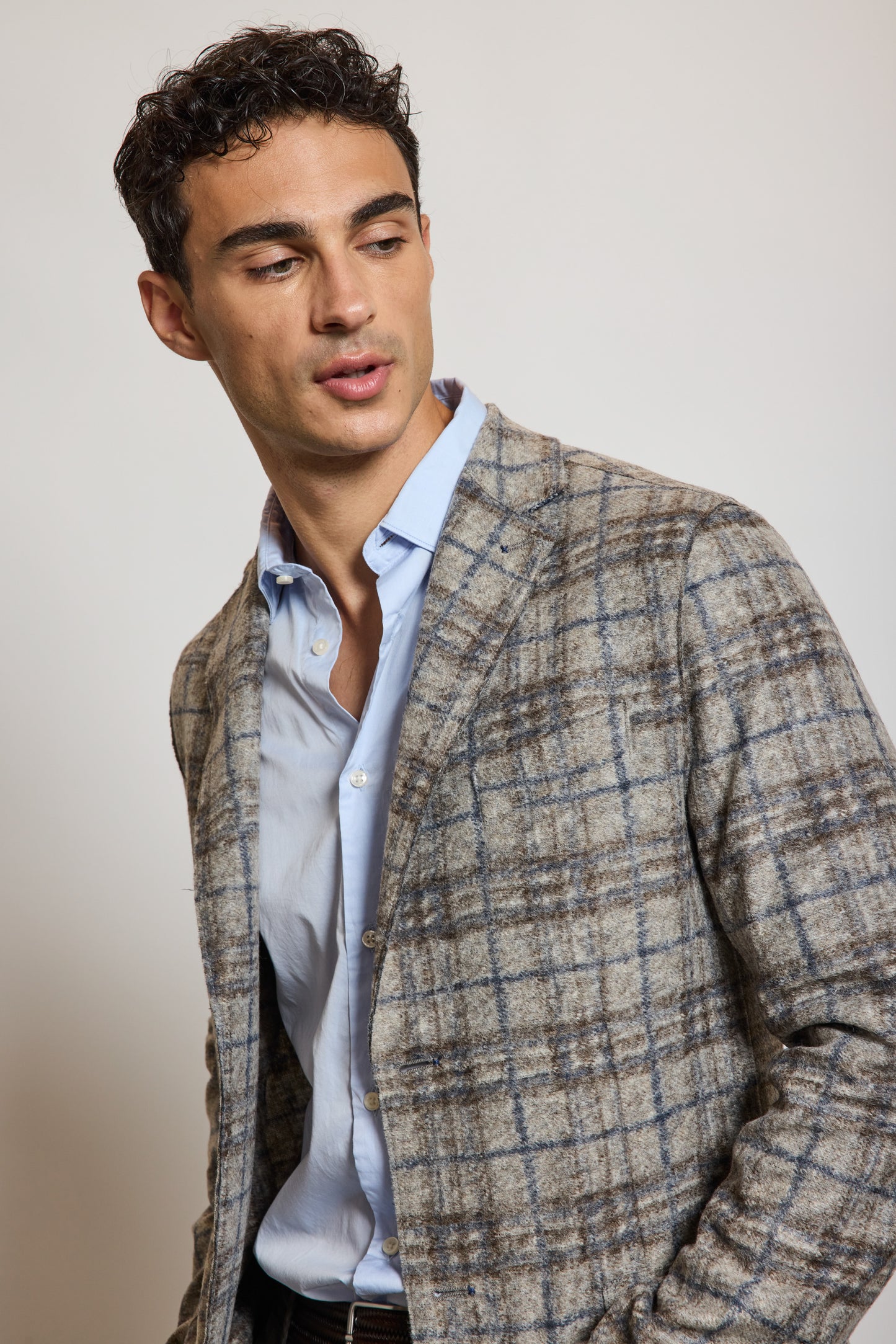 VESTE TARTAN BEIGE