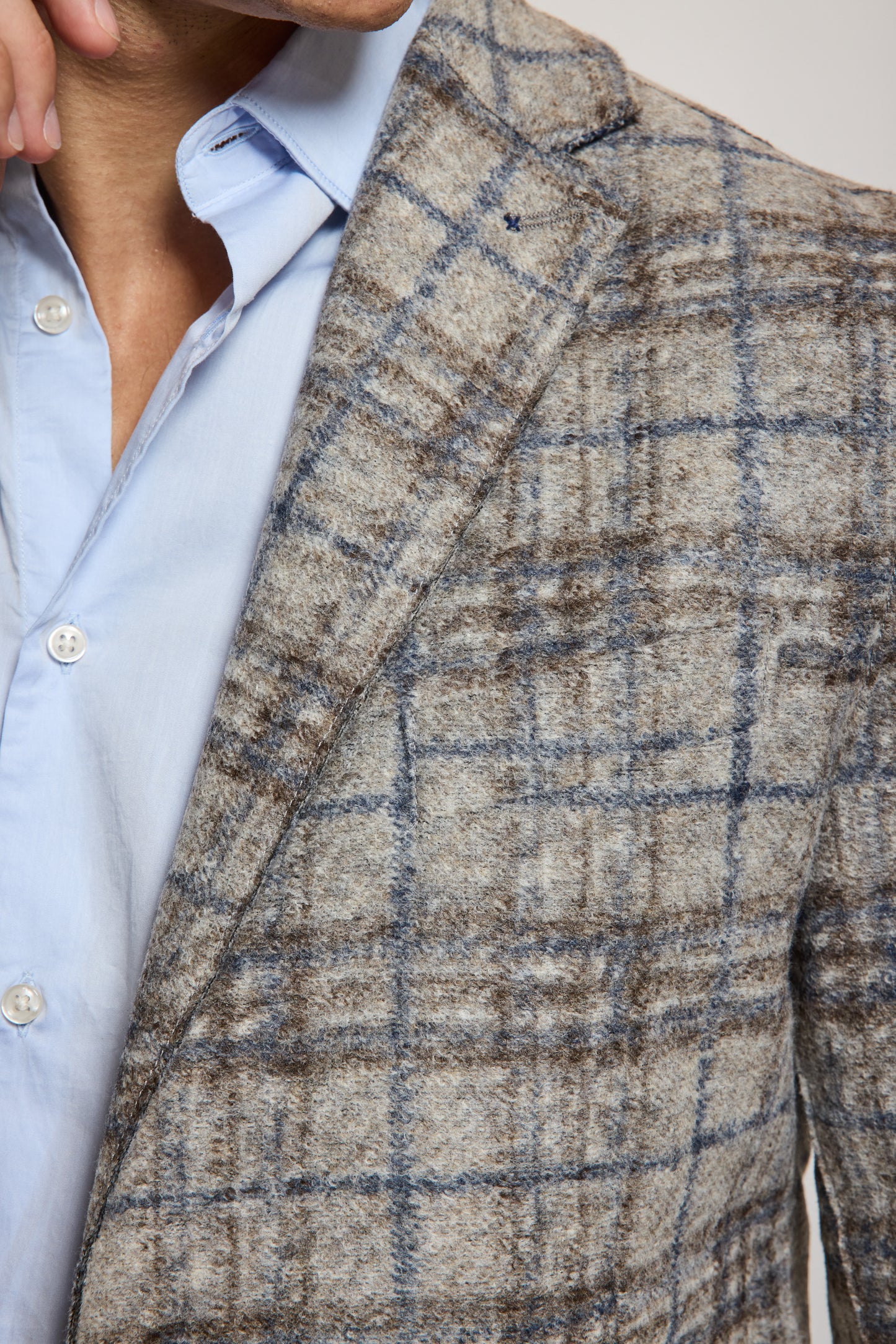 VESTE TARTAN BEIGE