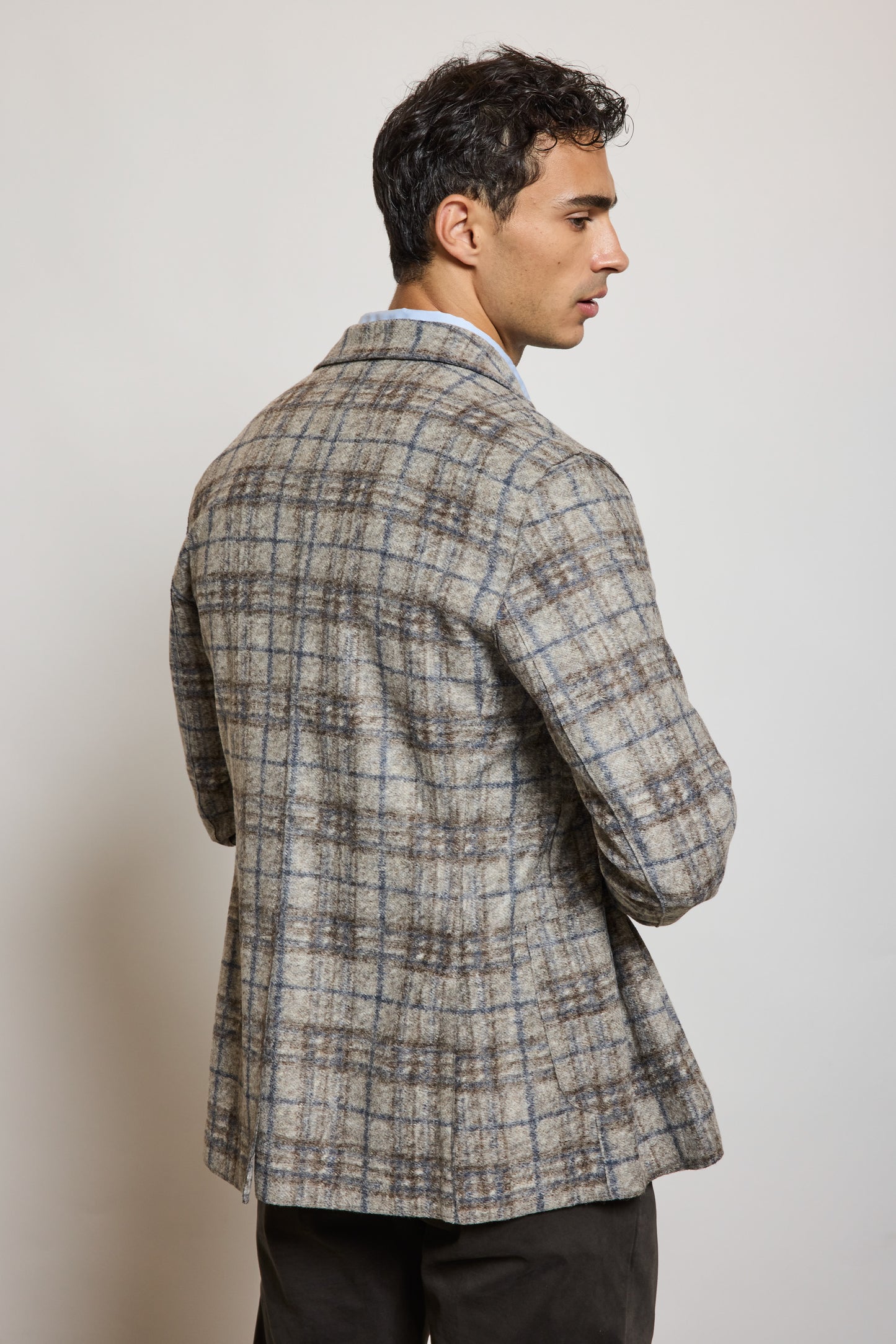 VESTE TARTAN BEIGE