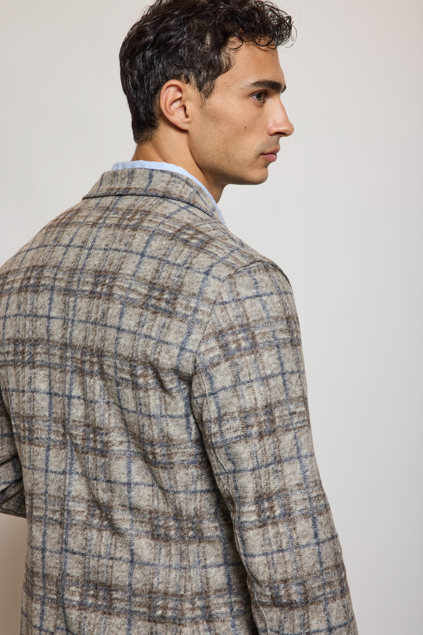 VESTE TARTAN BEIGE