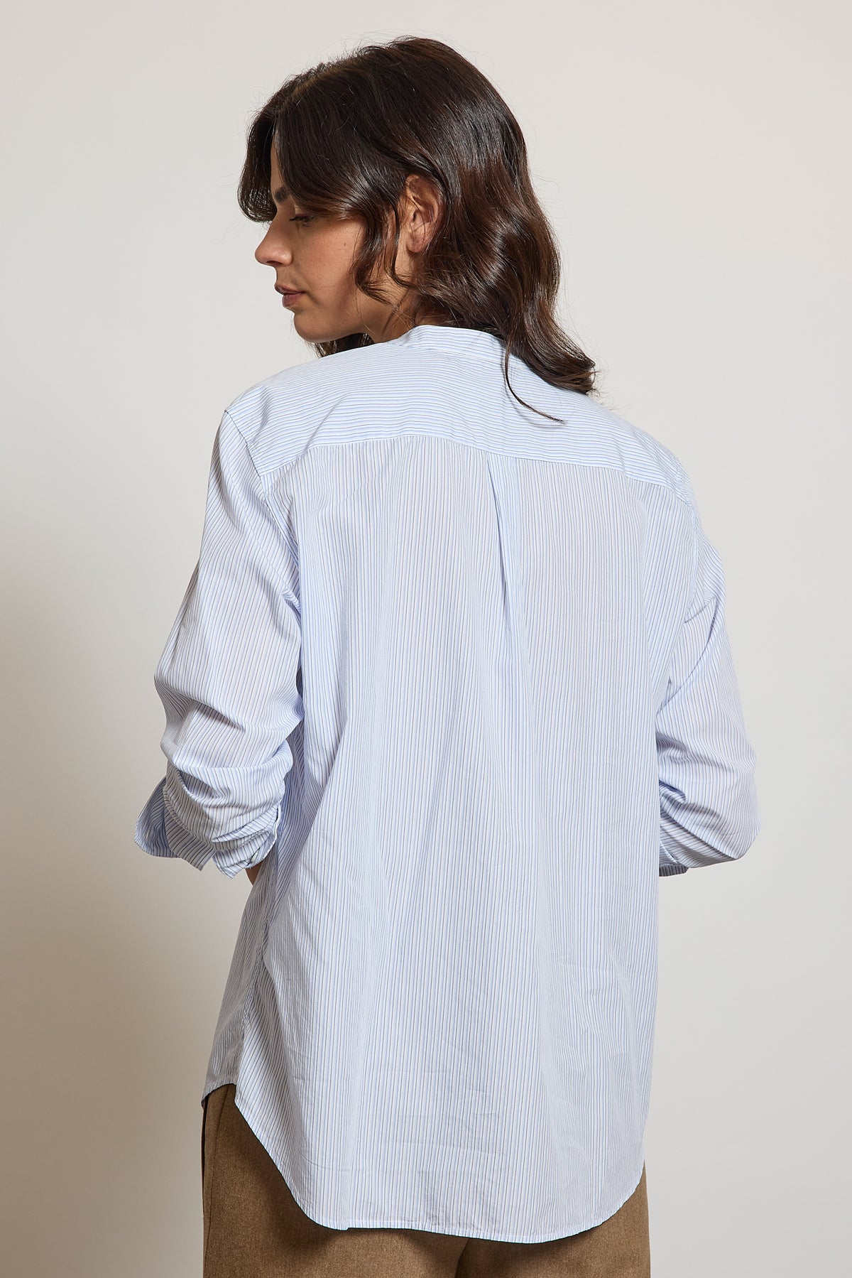 CHEMISE PORTOFINO EN POPELINE RAYURES BLEUES