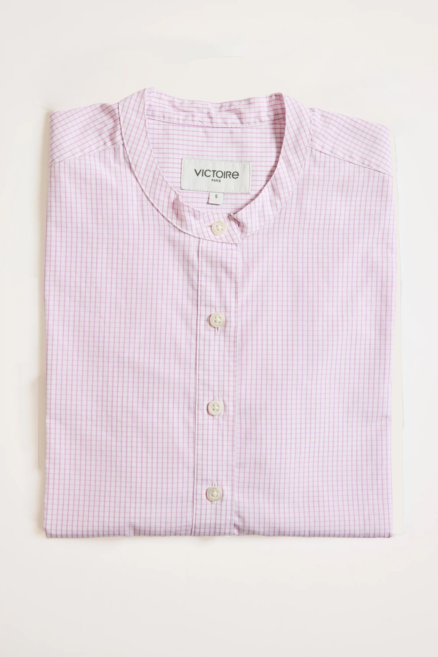 CHEMISE PORTOFINO EN POPELINE CARREAUX ROSE