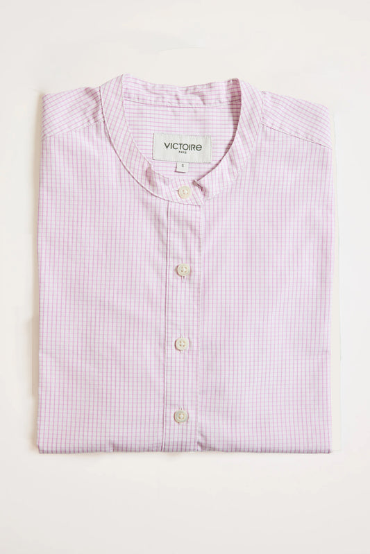 POPLIN PORTOFINO SHIRT PINK CHECKS