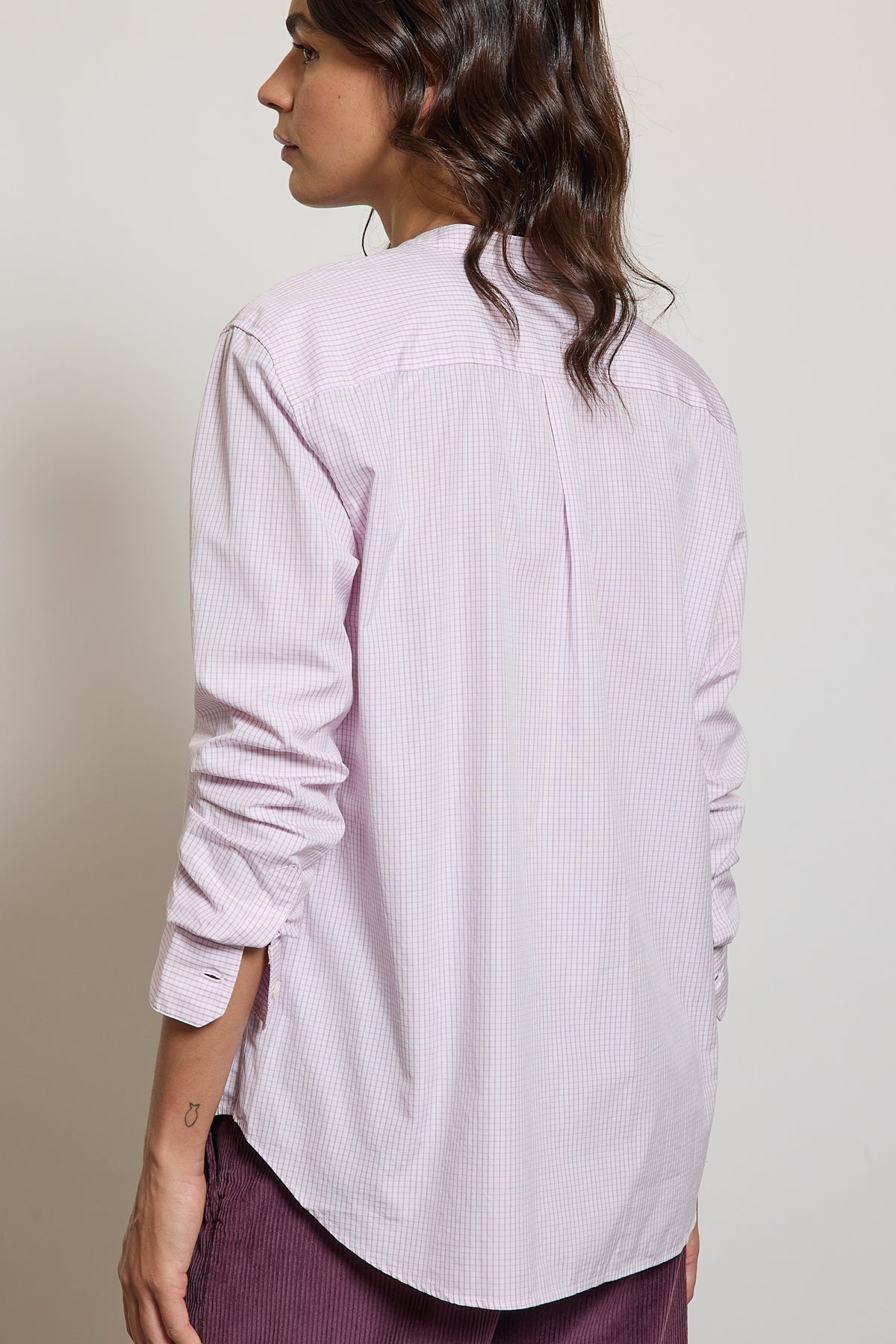 CHEMISE PORTOFINO EN POPELINE CARREAUX ROSE