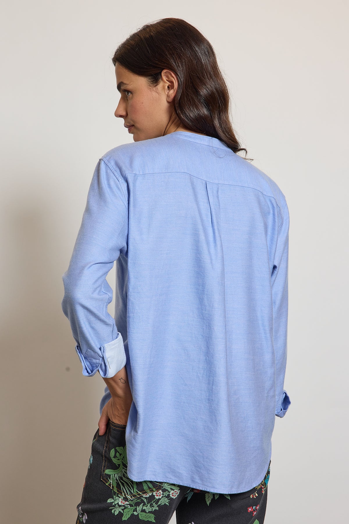 LYOCELL PORTOFINO SHIRT BLUE