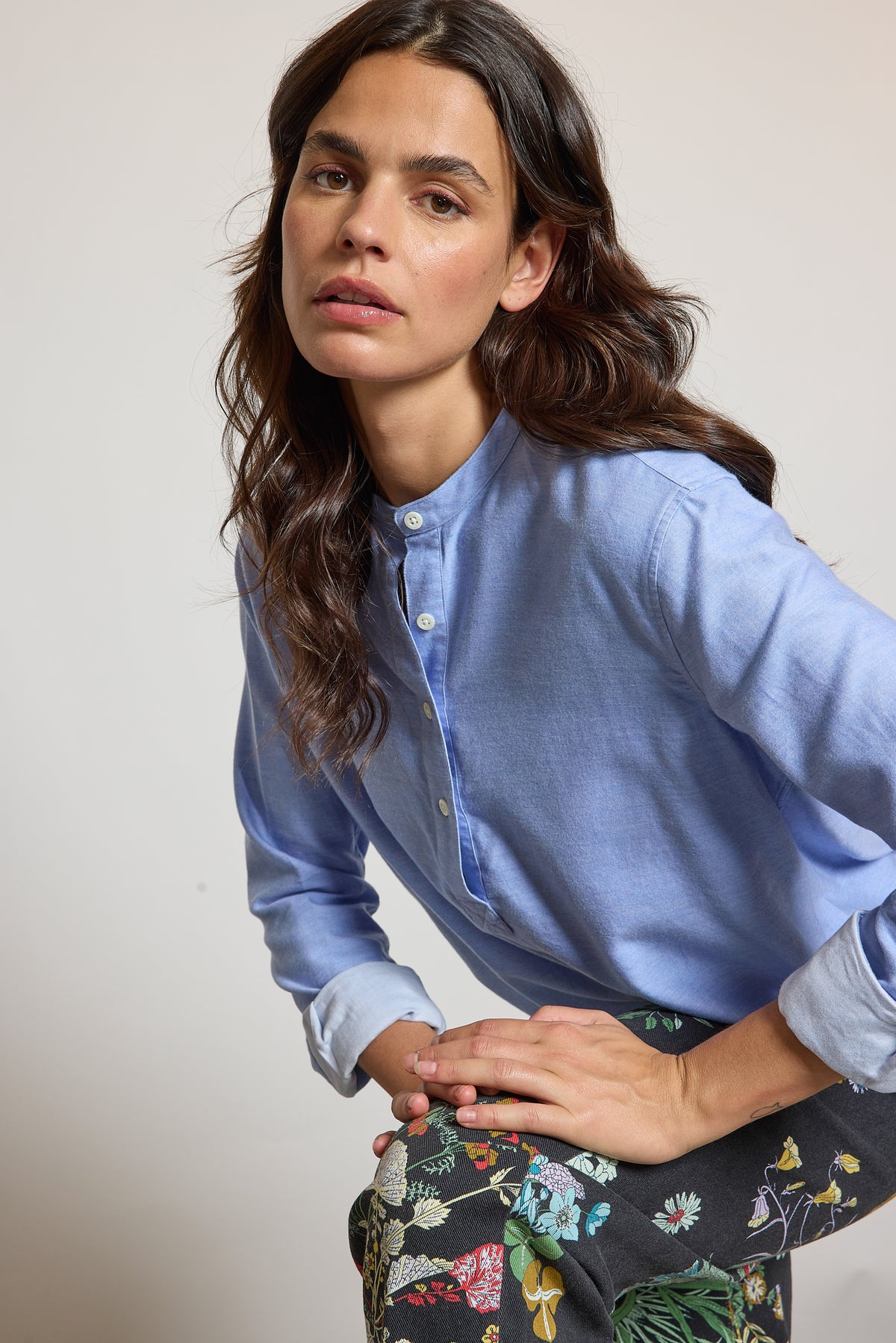 LYOCELL PORTOFINO SHIRT BLUE