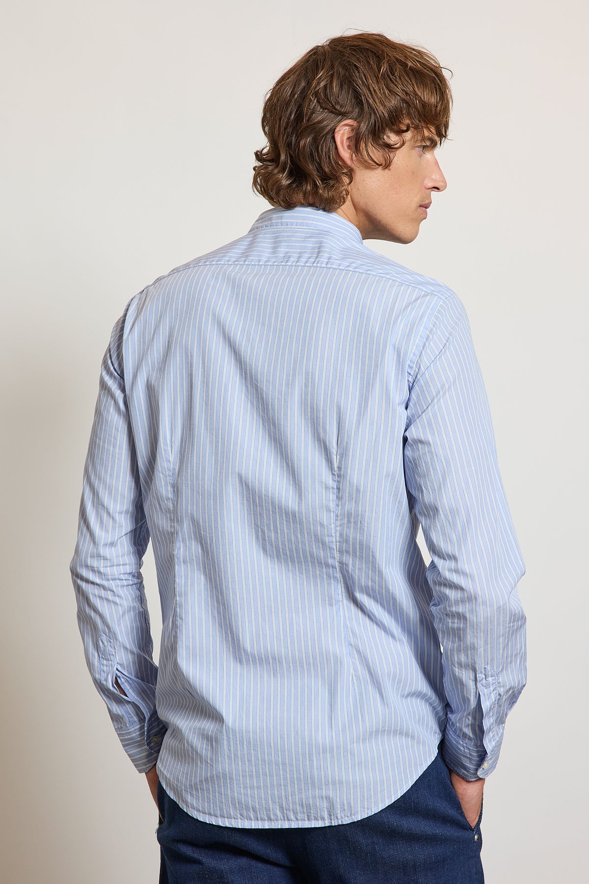 CHEMISE AJUSTÉE RAYURES BLEUES