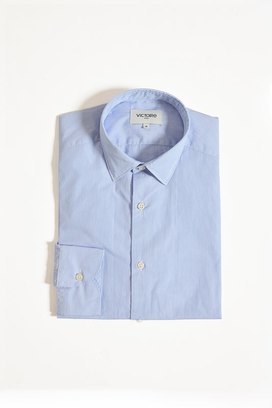 CHEMISE AJUSTÉE RAYURES BLEUES