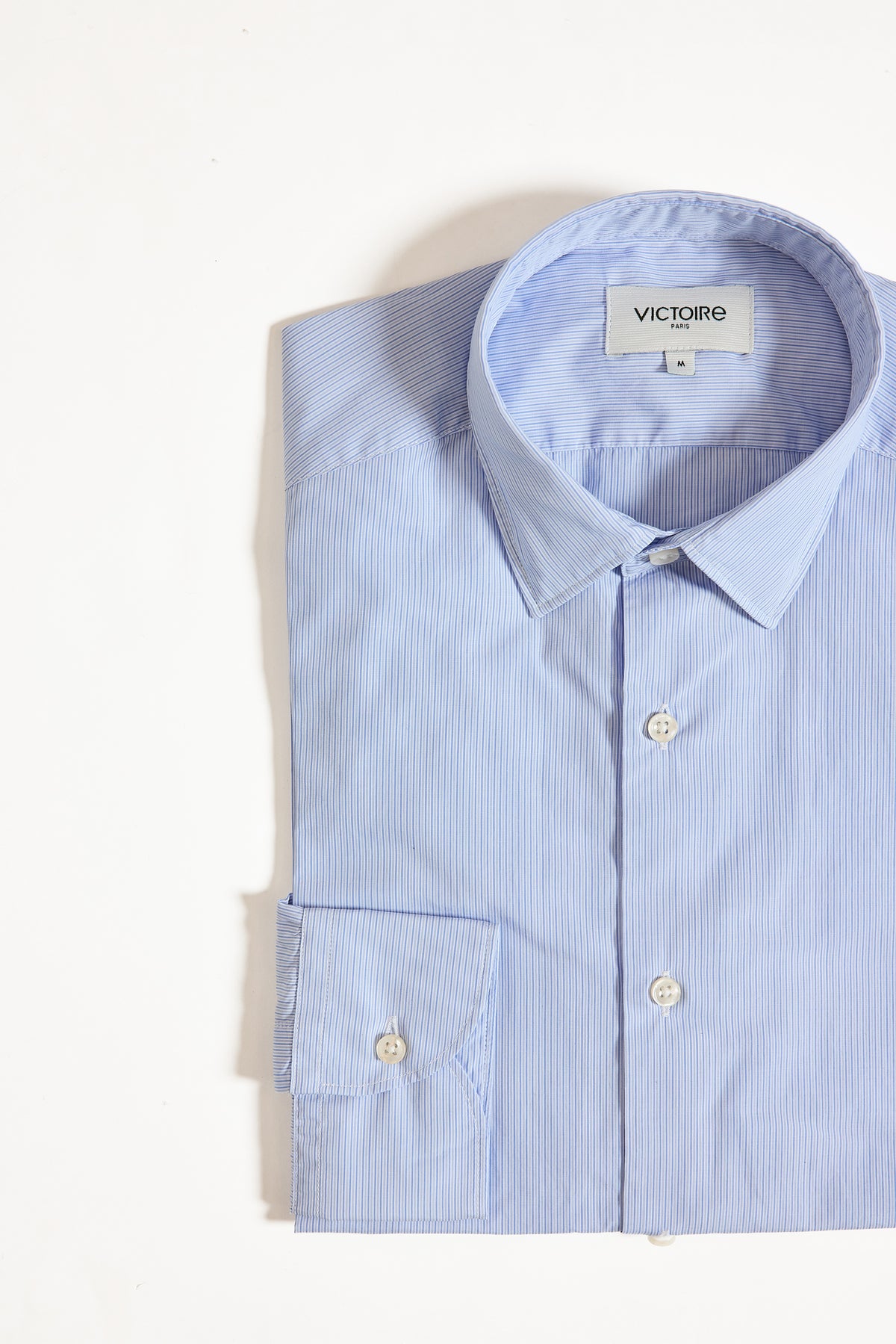CHEMISE AJUSTÉE RAYURES BLEUES