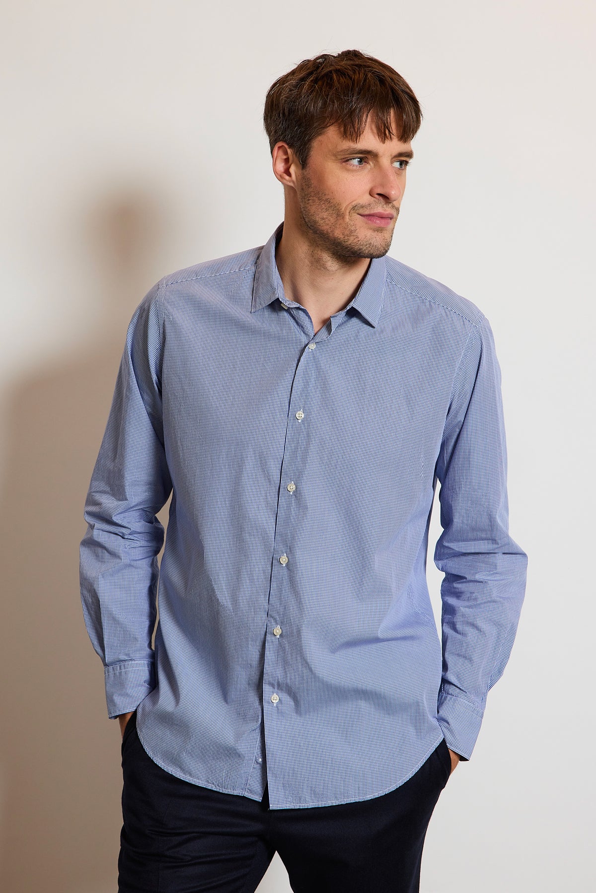 SEMI SLIM SHIRT MINI CHECKS