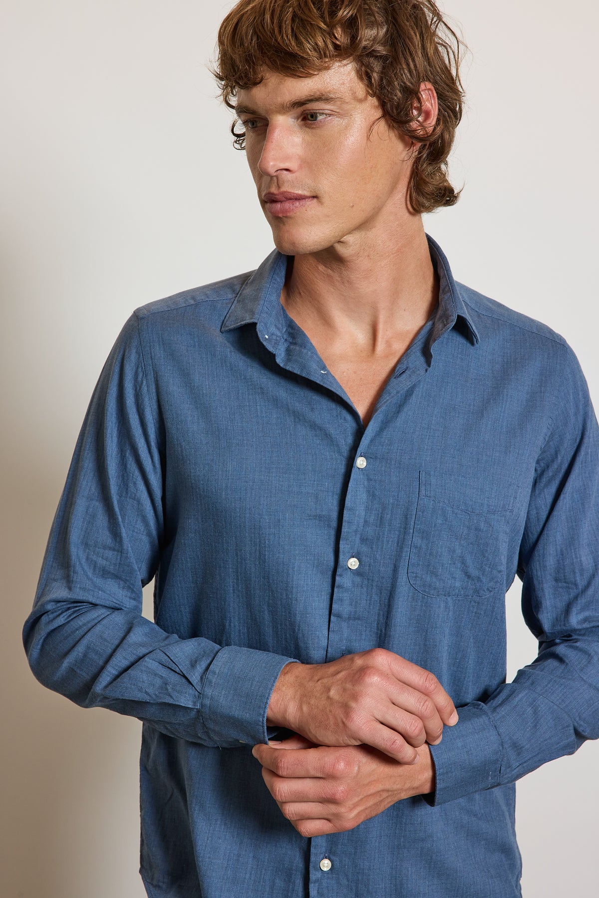 CHEMISE AJUSTÉE FLANELLE MARINE