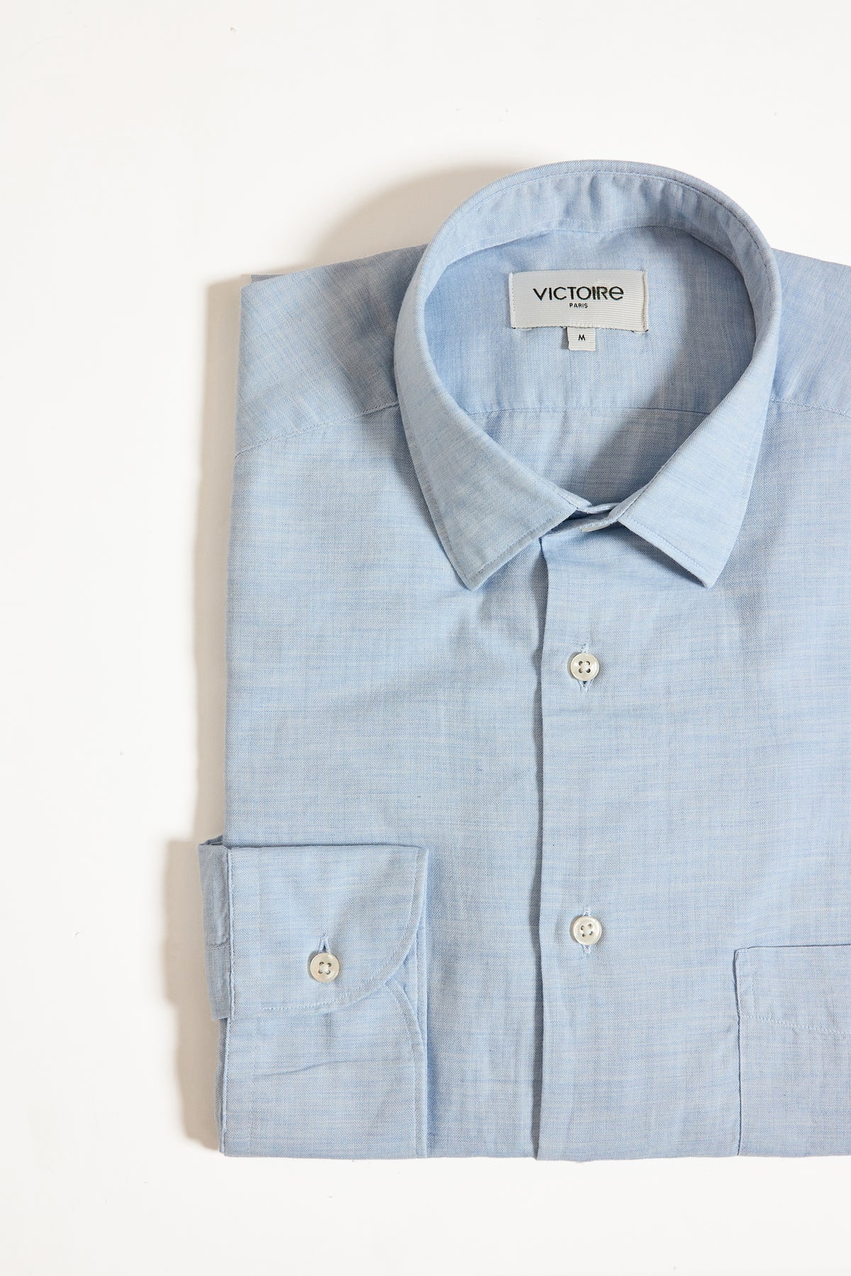 CHEMISE AJUSTÉE FLANELLE CIEL