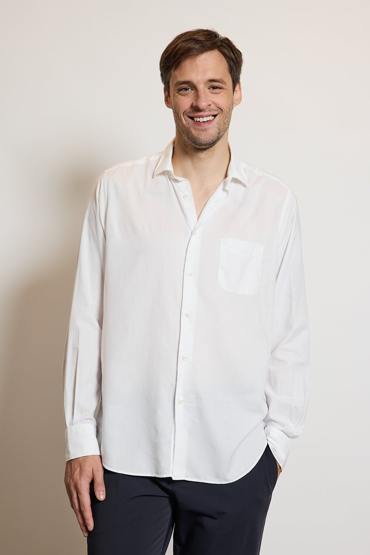 CHEMISE AJUSTÉE FLANELLE BLANCHE