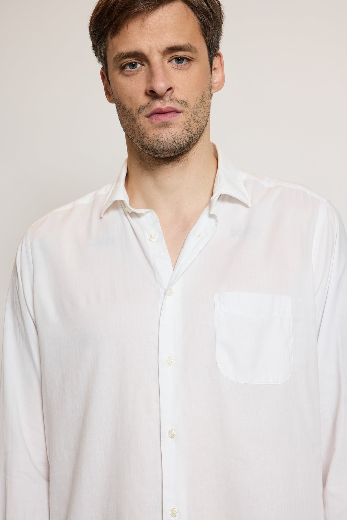 CHEMISE AJUSTÉE FLANELLE BLANCHE