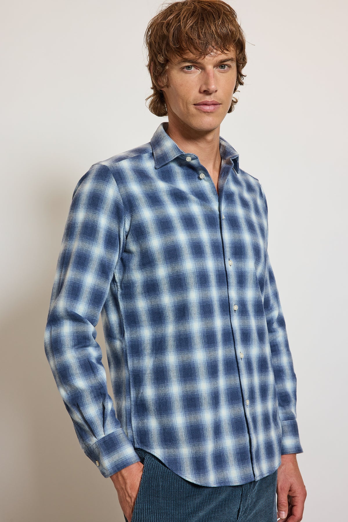 CHEMISE AJUSTÉE PILOU CARREAUX JEAN