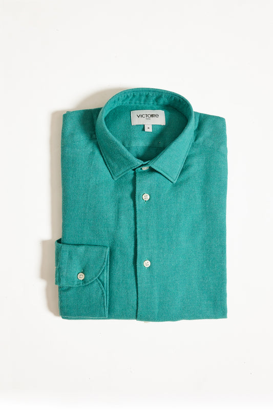 CHEMISE AJUSTÉE PILOU MENTHE