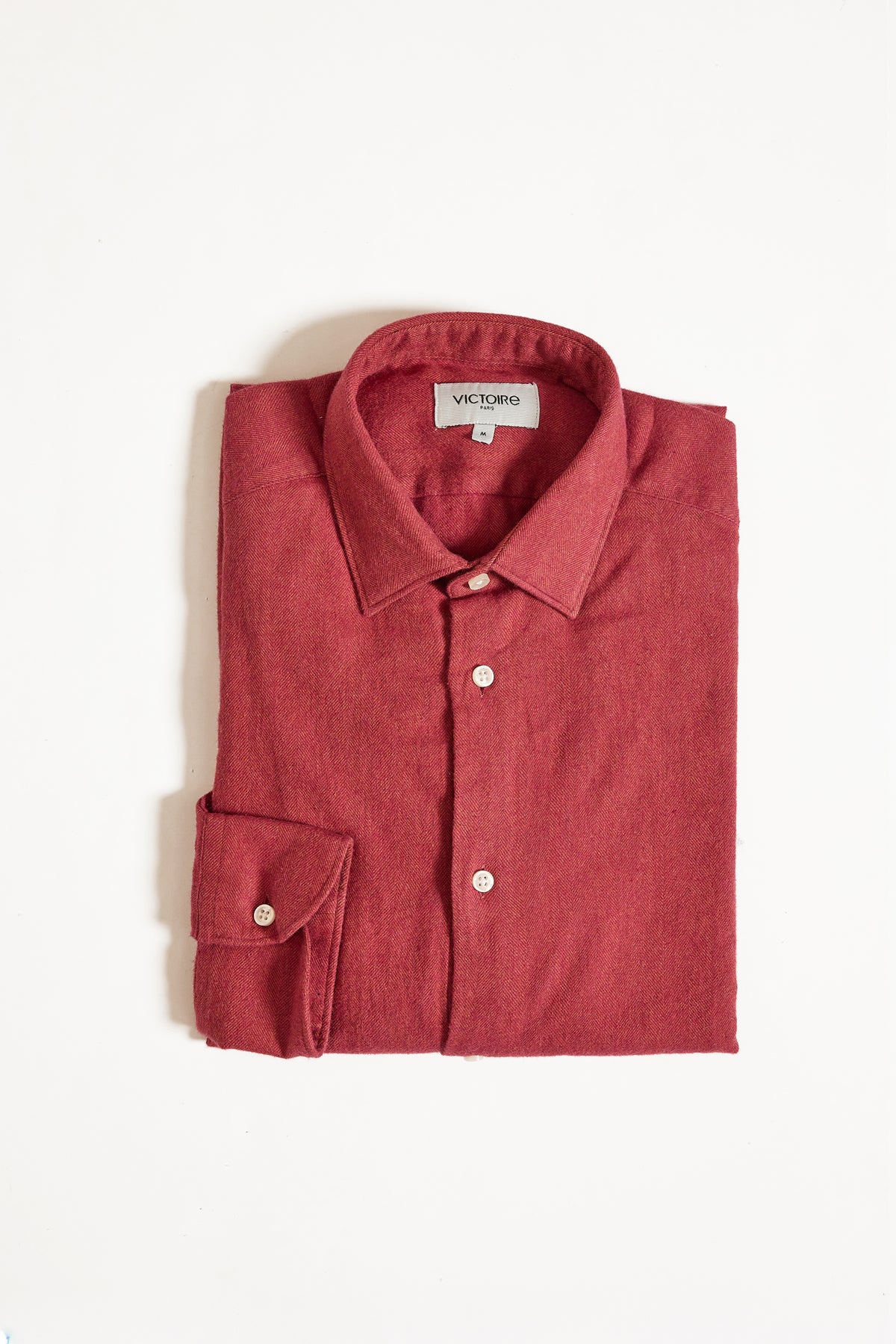 FLANNEL SEMI SLIM SHIRT CORAL