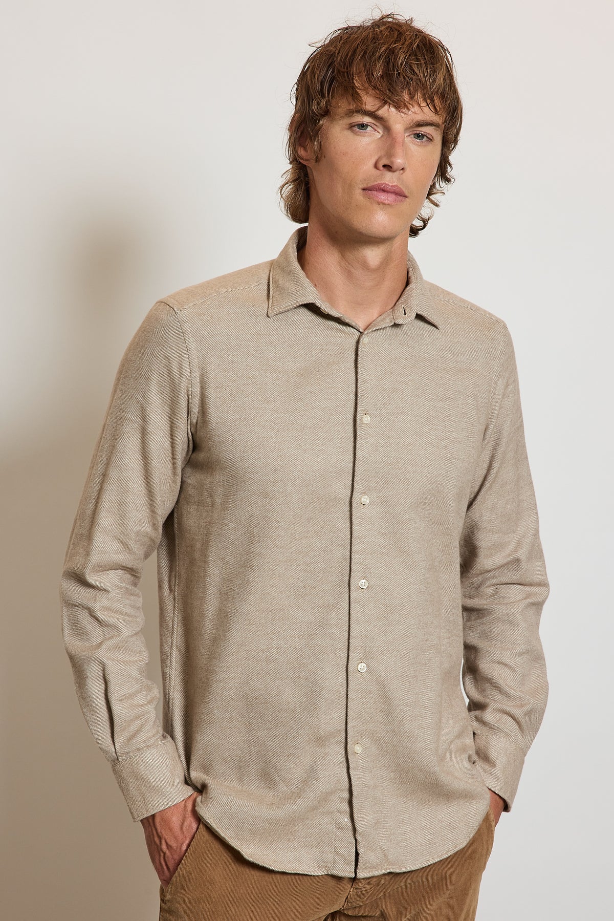 CHEMISE AJUSTÉE PILOU BEIGE