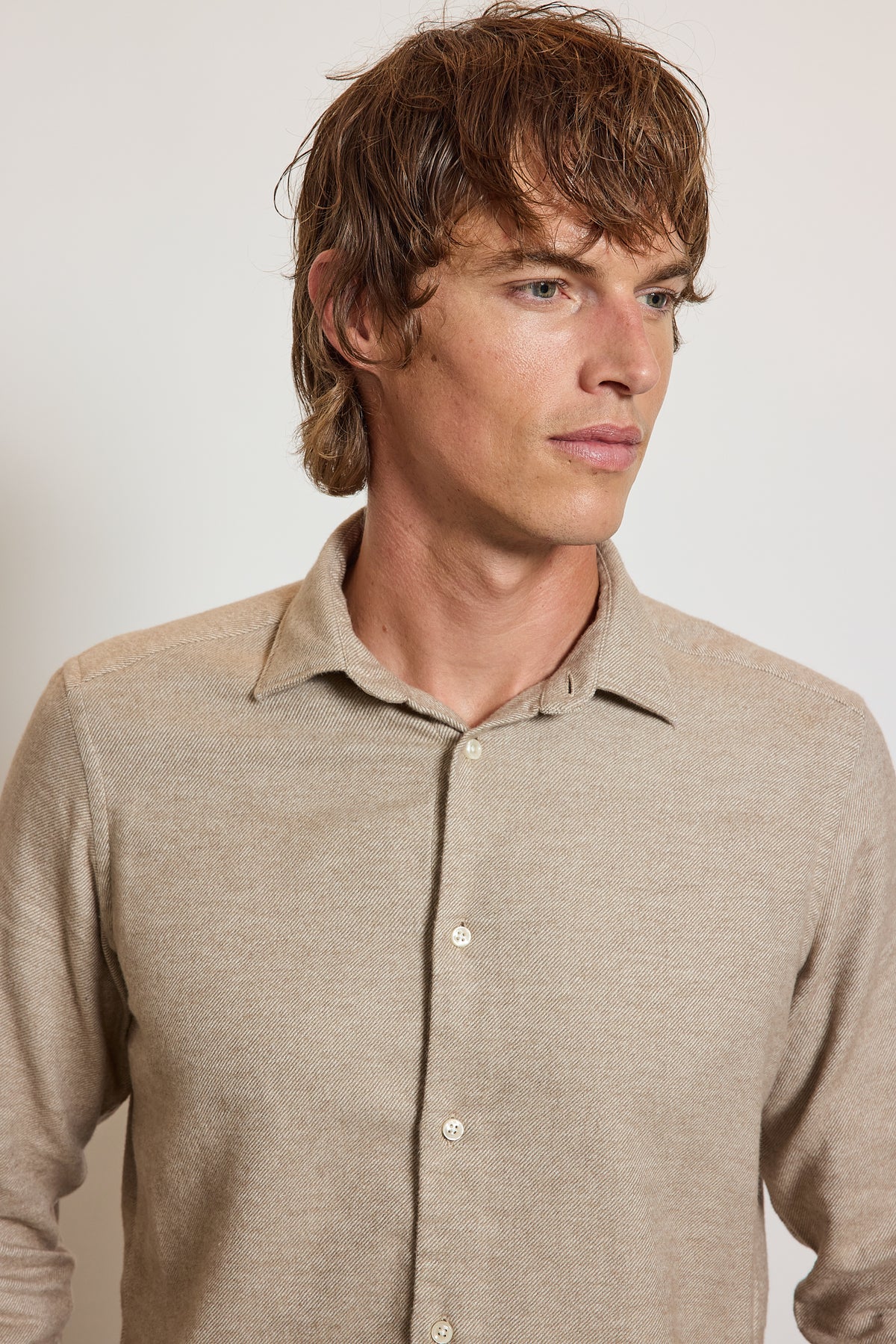 CHEMISE AJUSTÉE PILOU BEIGE
