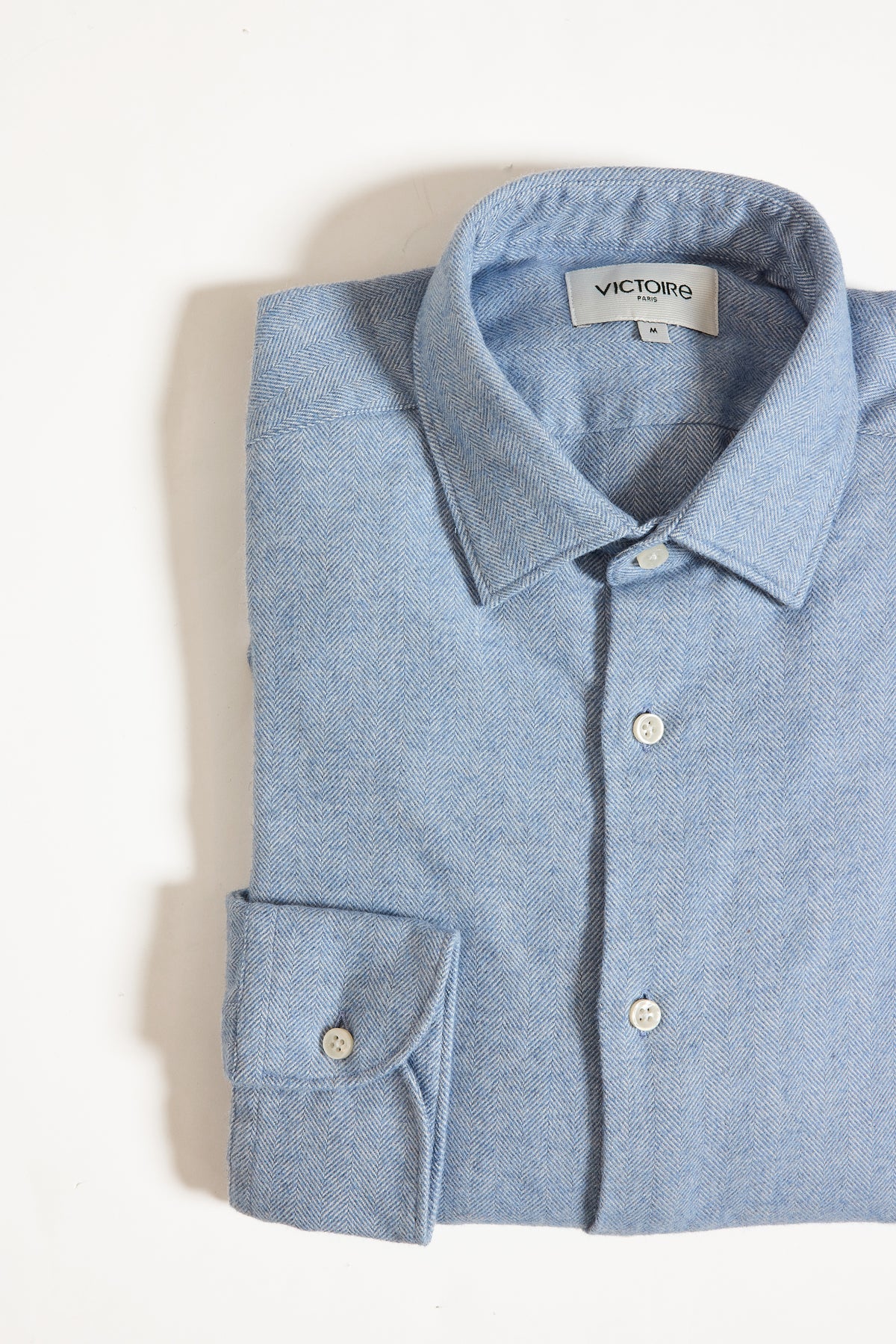 FLANNEL SEMI SLIM SHIRT BLUE