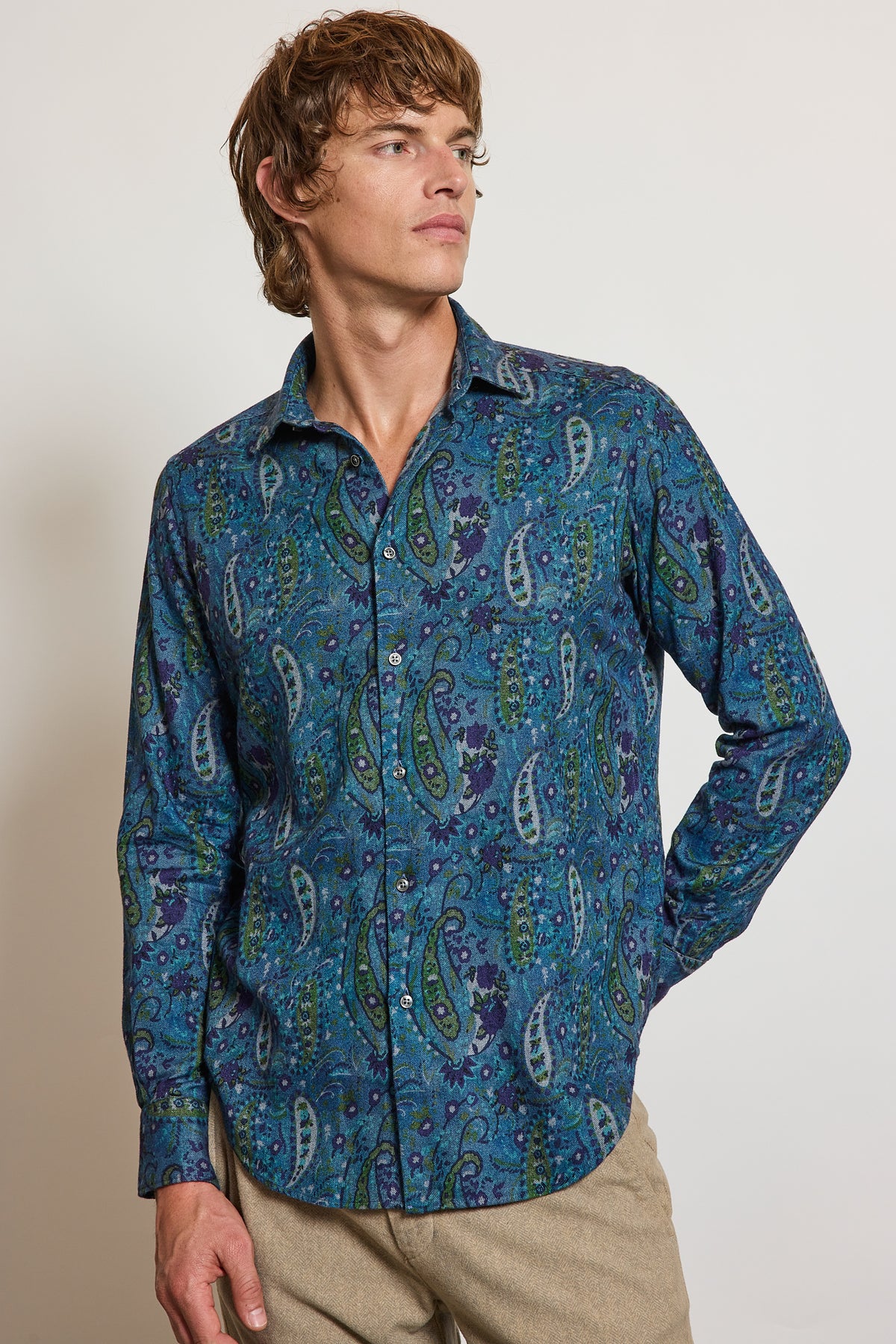 CHEMISE AJUSTÉE PILOU CACHEMIRE
