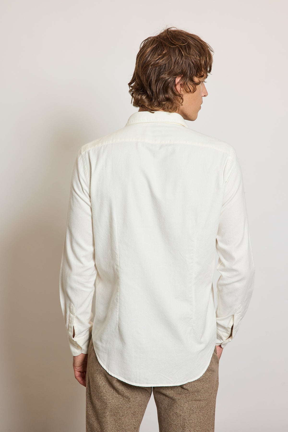 SEMI SLIM SHIRT CASHMERE WHITE