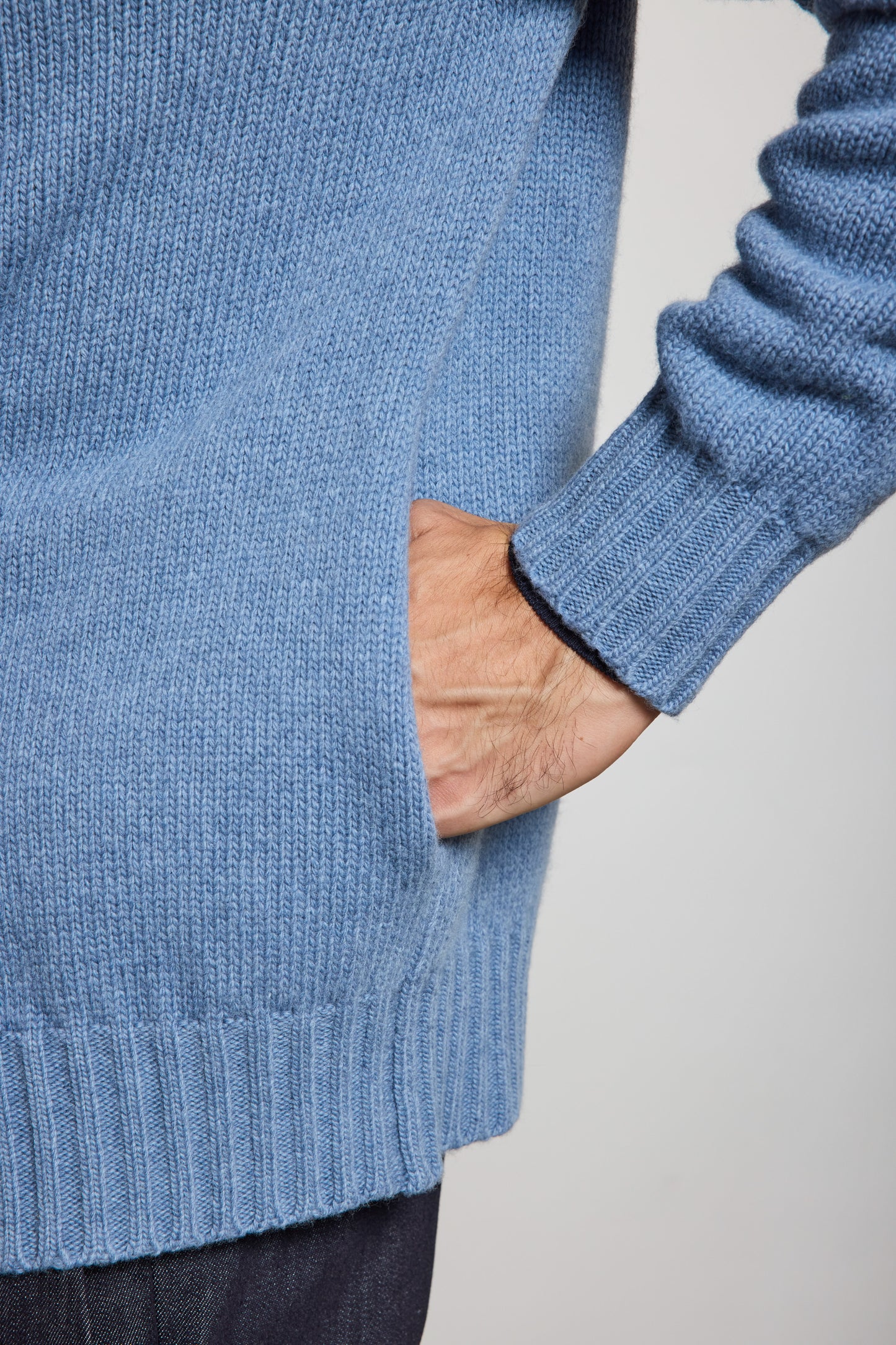 CARDIGAN EN LAINE CIEL