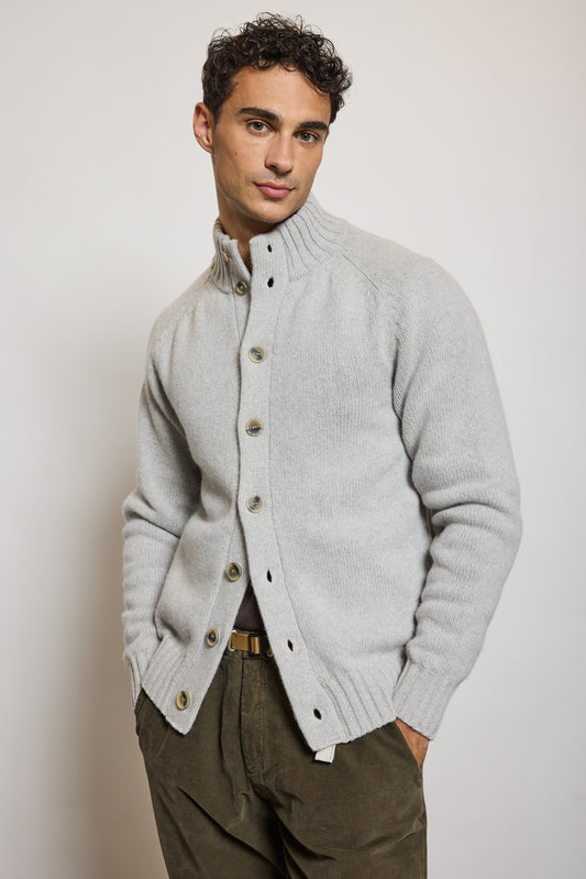 CARDIGAN EN LAINE PERLE