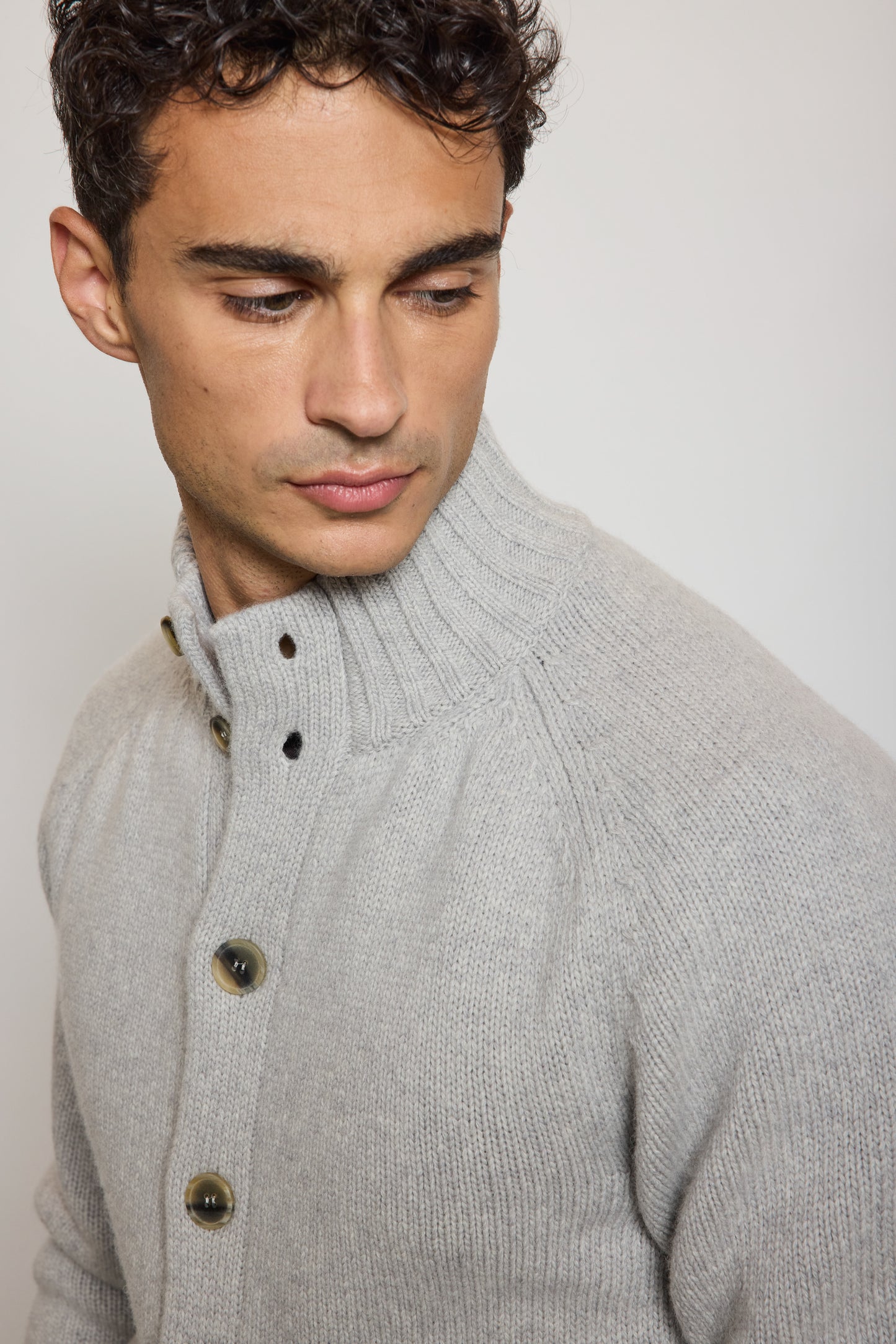 CARDIGAN EN LAINE PERLE