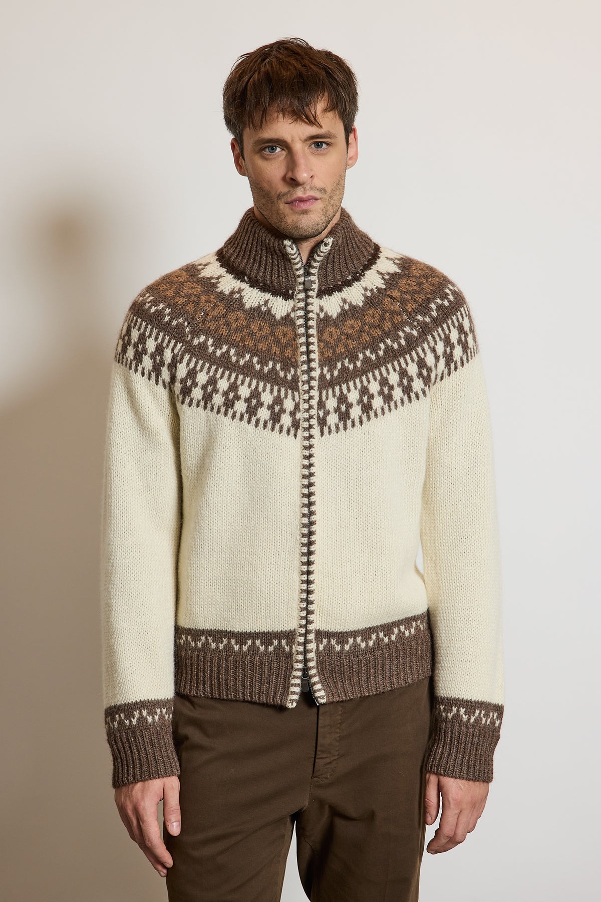 CARDIGAN EN MAILLE BEIGE