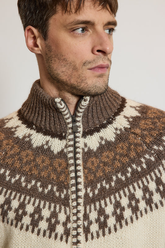 CARDIGAN EN MAILLE BEIGE