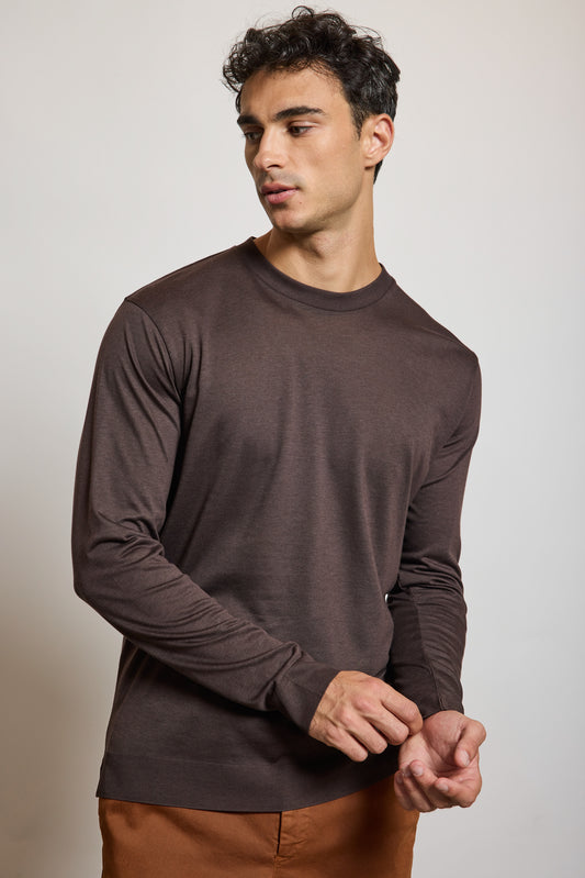 PULL LYOCELL CHOCOLAT