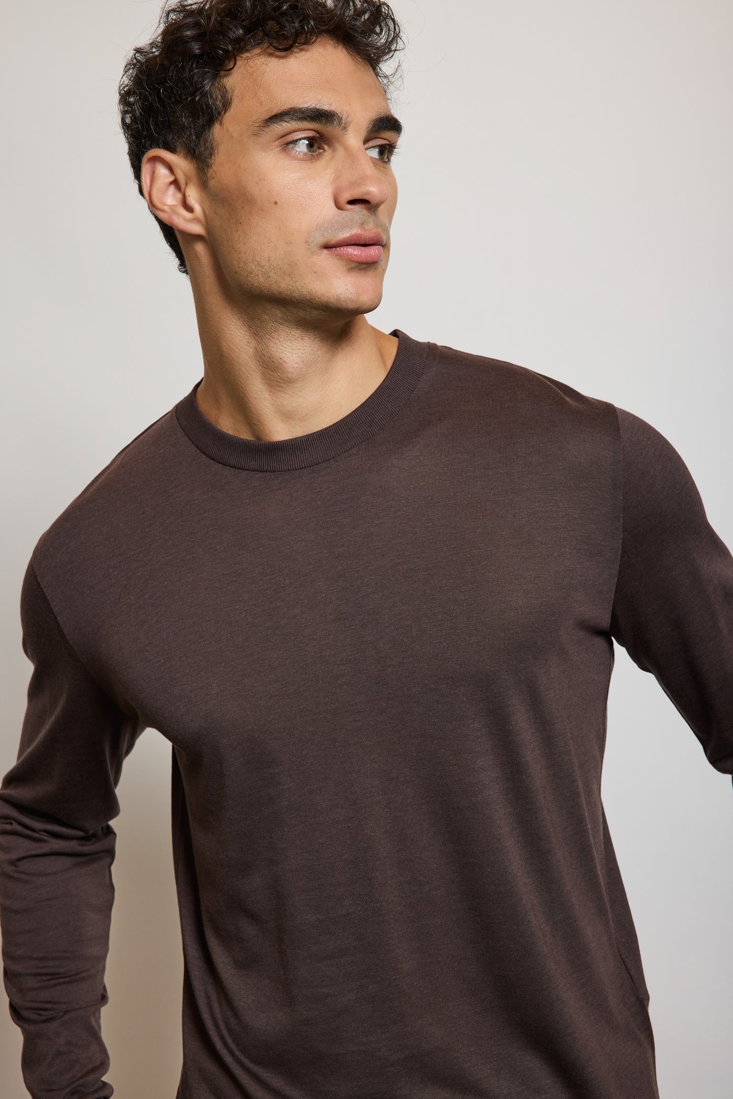 PULL LYOCELL CHOCOLAT
