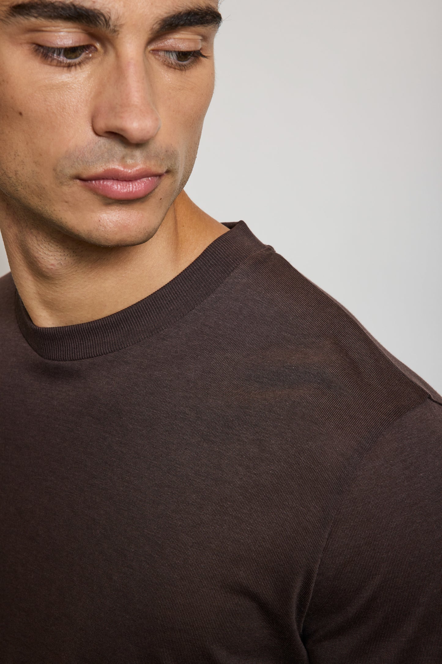 PULL LYOCELL CHOCOLAT