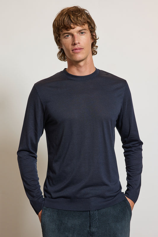LYOCELL SWEATER NAVY
