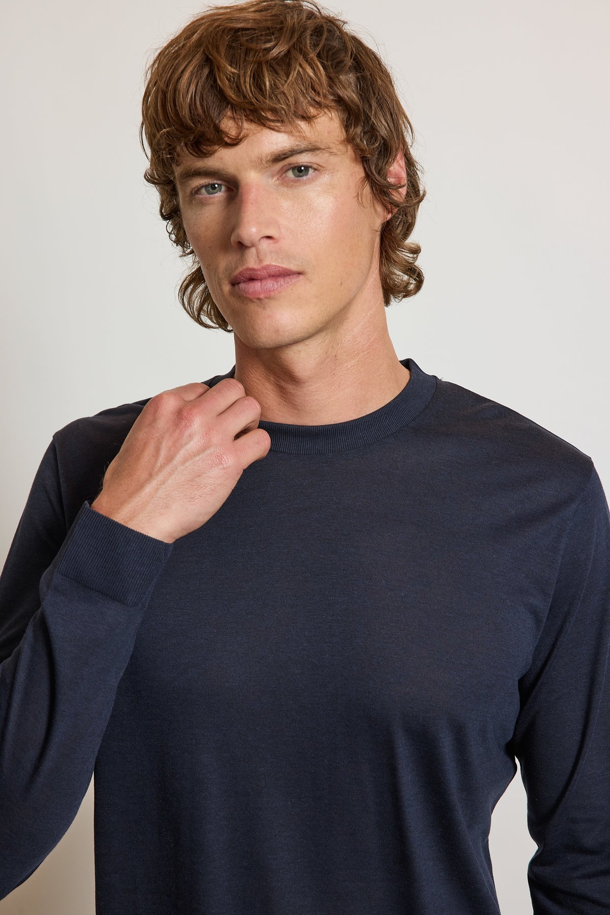 LYOCELL SWEATER NAVY