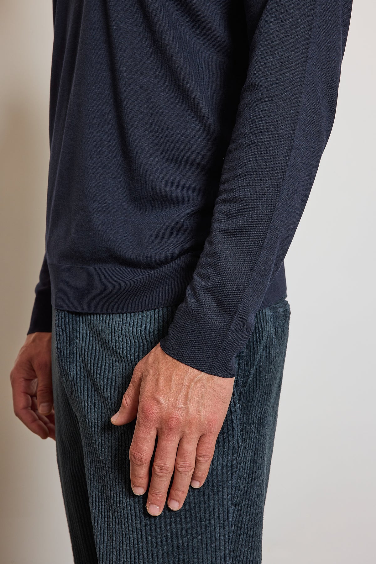 LYOCELL SWEATER NAVY