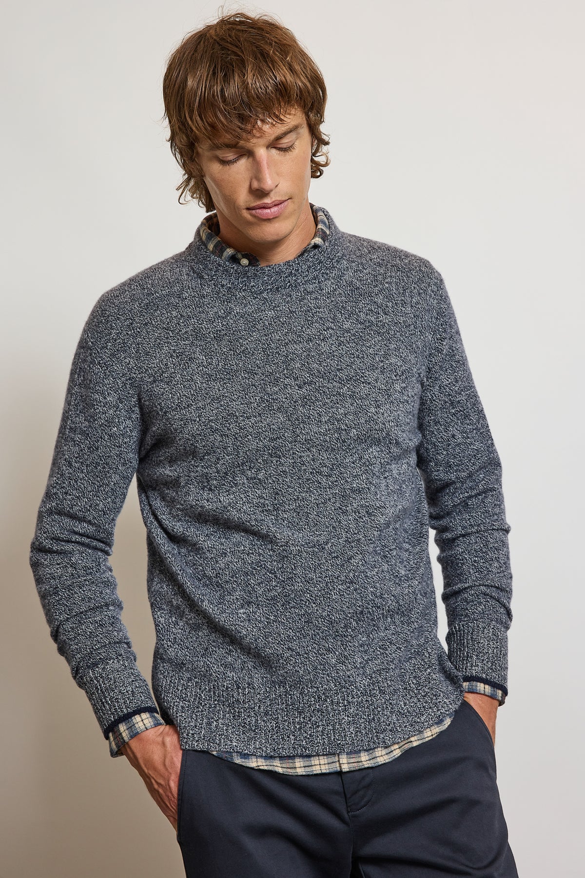 PULL LAINE & CACHEMIRE BLEU