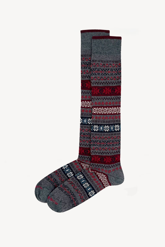 CHAUSSETTES JACQUARD GRISE