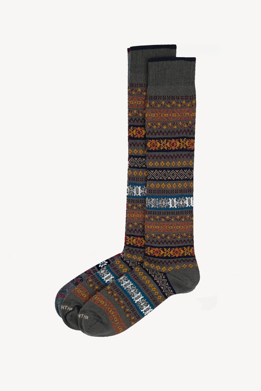 CHAUSSETTES JACQUARD VERTES