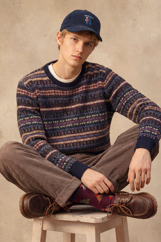 PULL JACQUARD MARINE