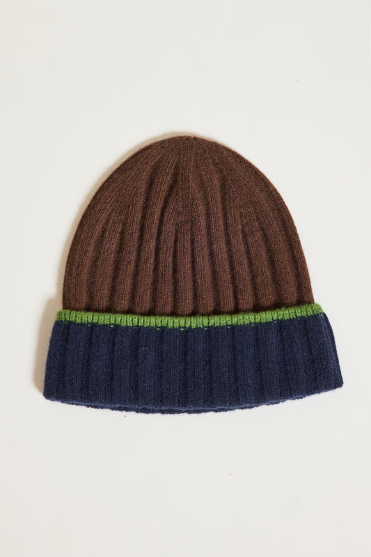 BONNET TRICOLORE CHOCOLAT