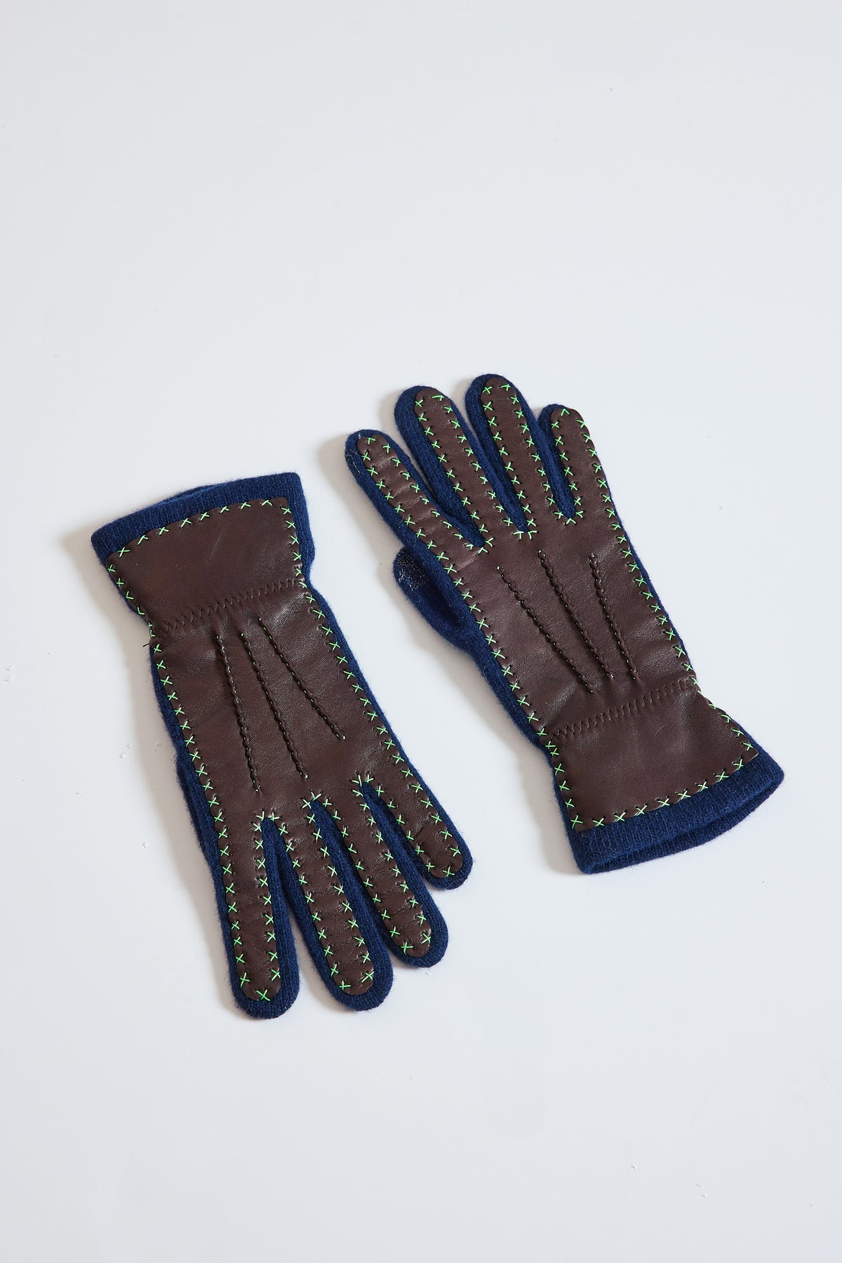 GANTS BI-MATIÈRE MARINE