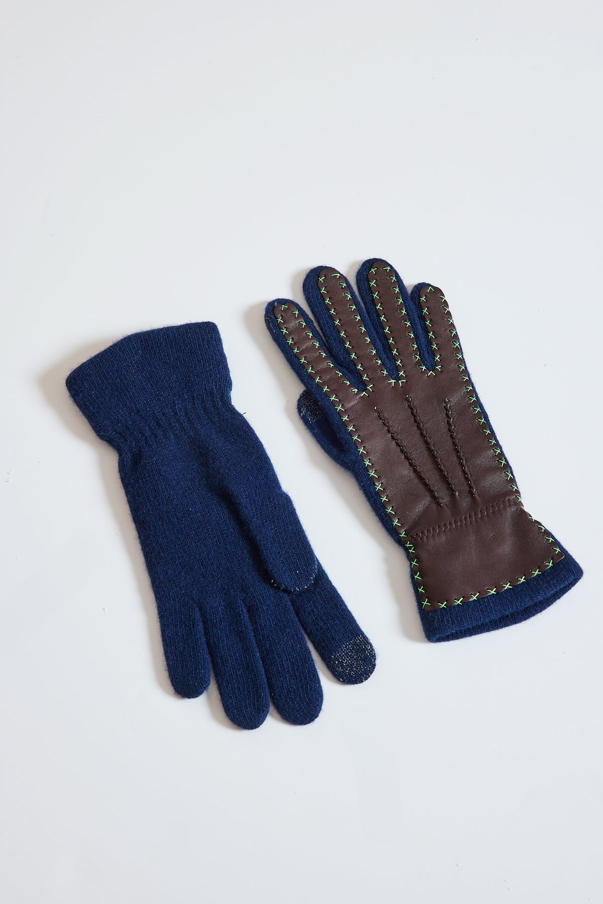 GANTS BI-MATIÈRE MARINE