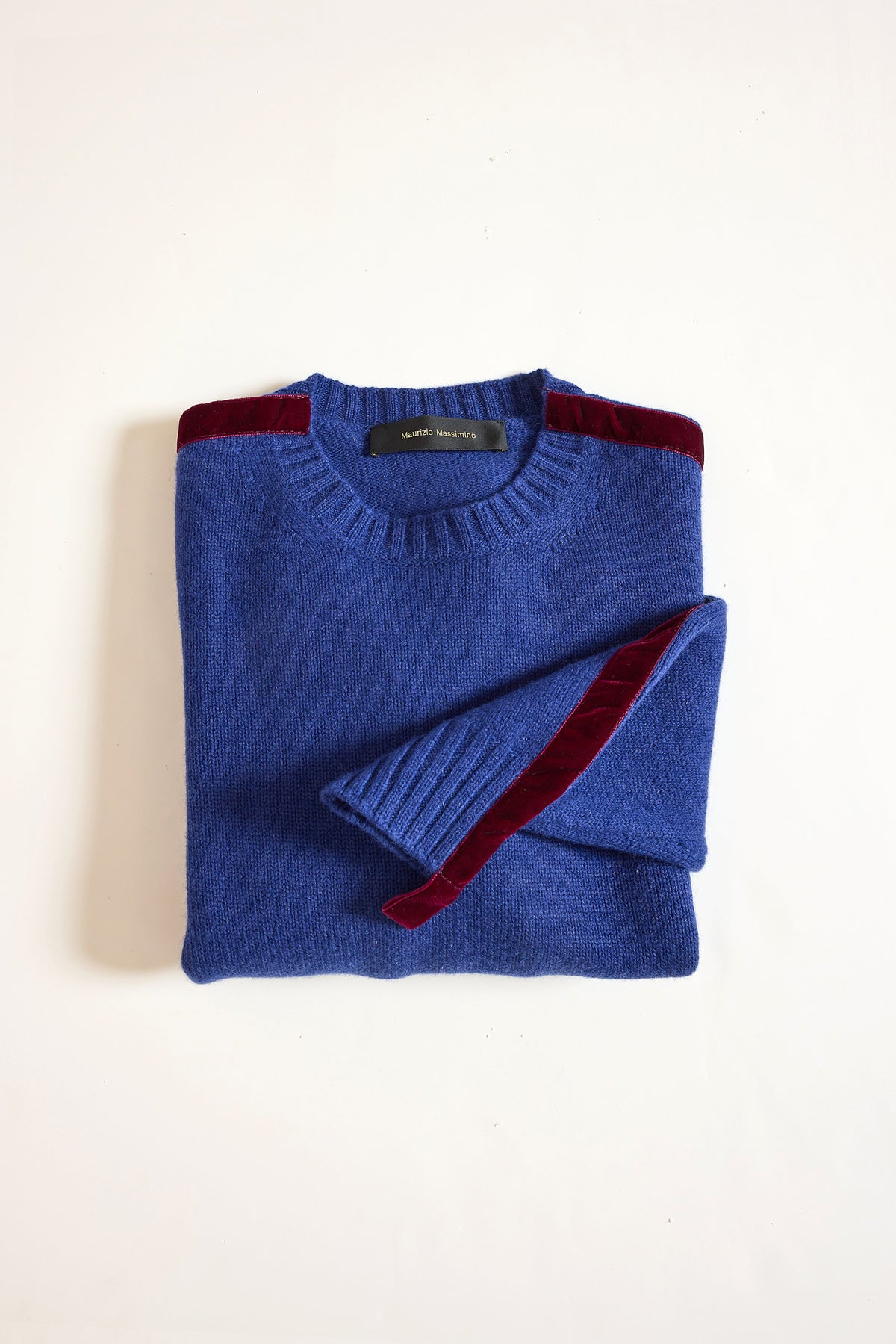SWEATER WITH VELVET BLUE