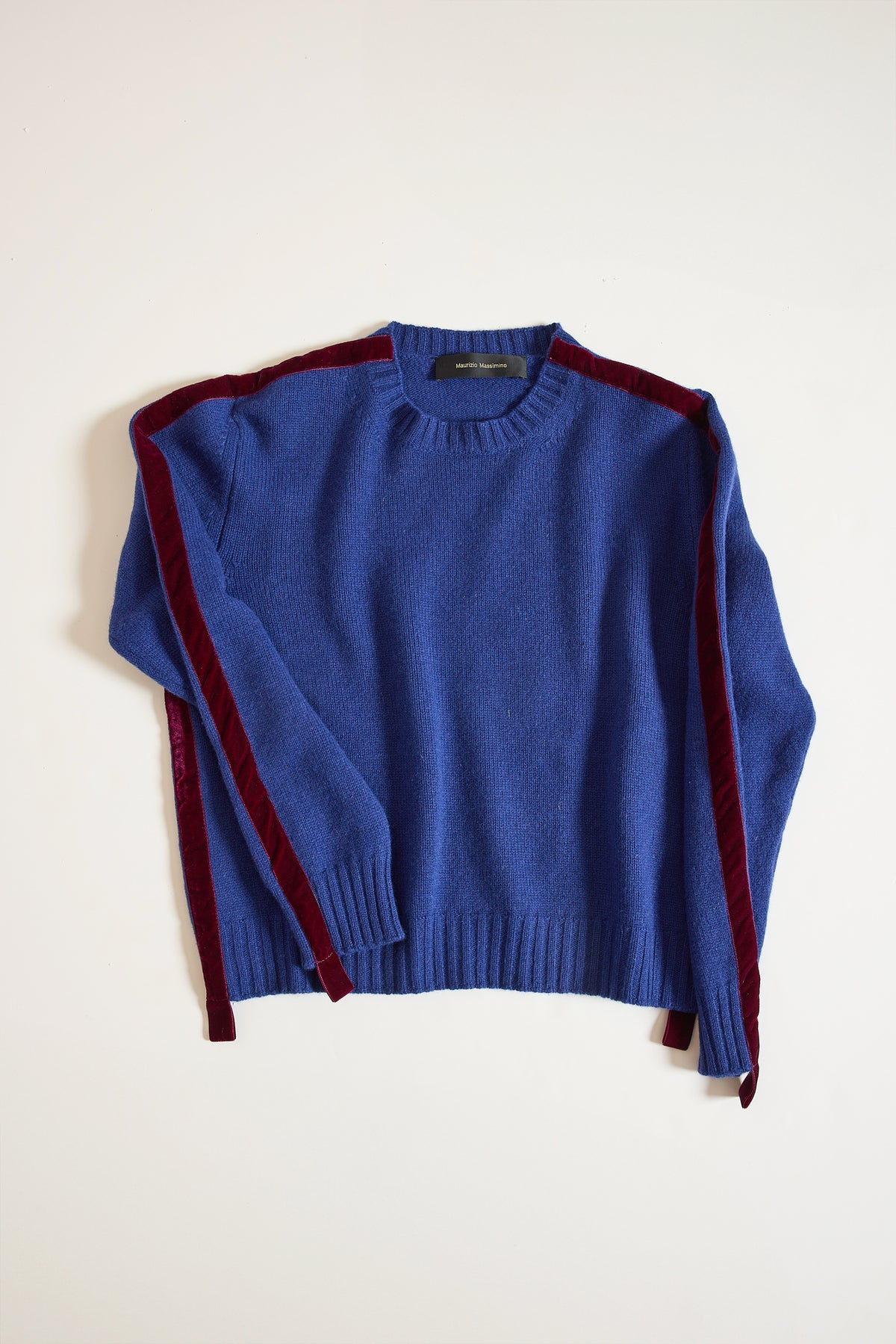SWEATER WITH VELVET BLUE
