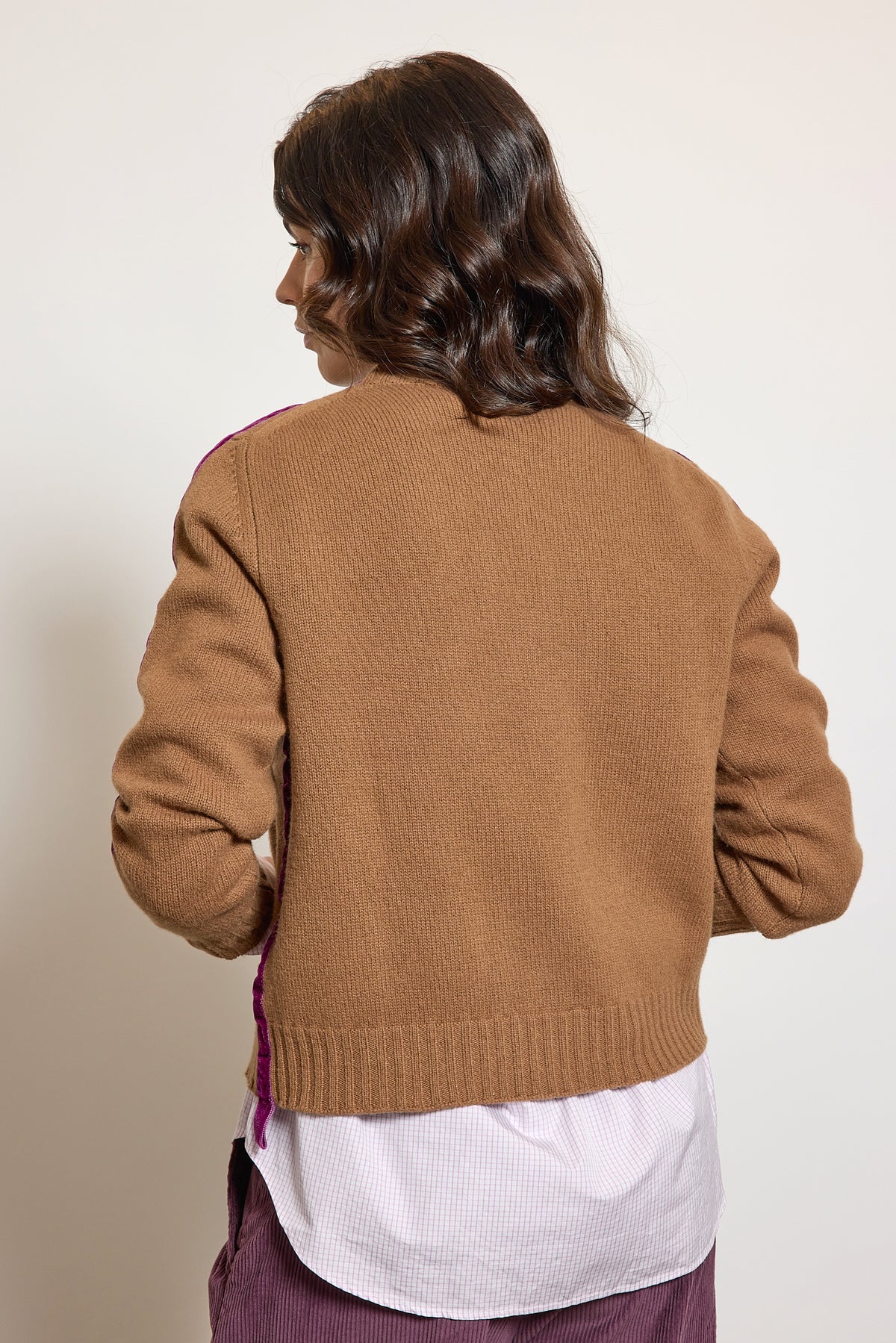SWEATER WITH VELVET CAMEL