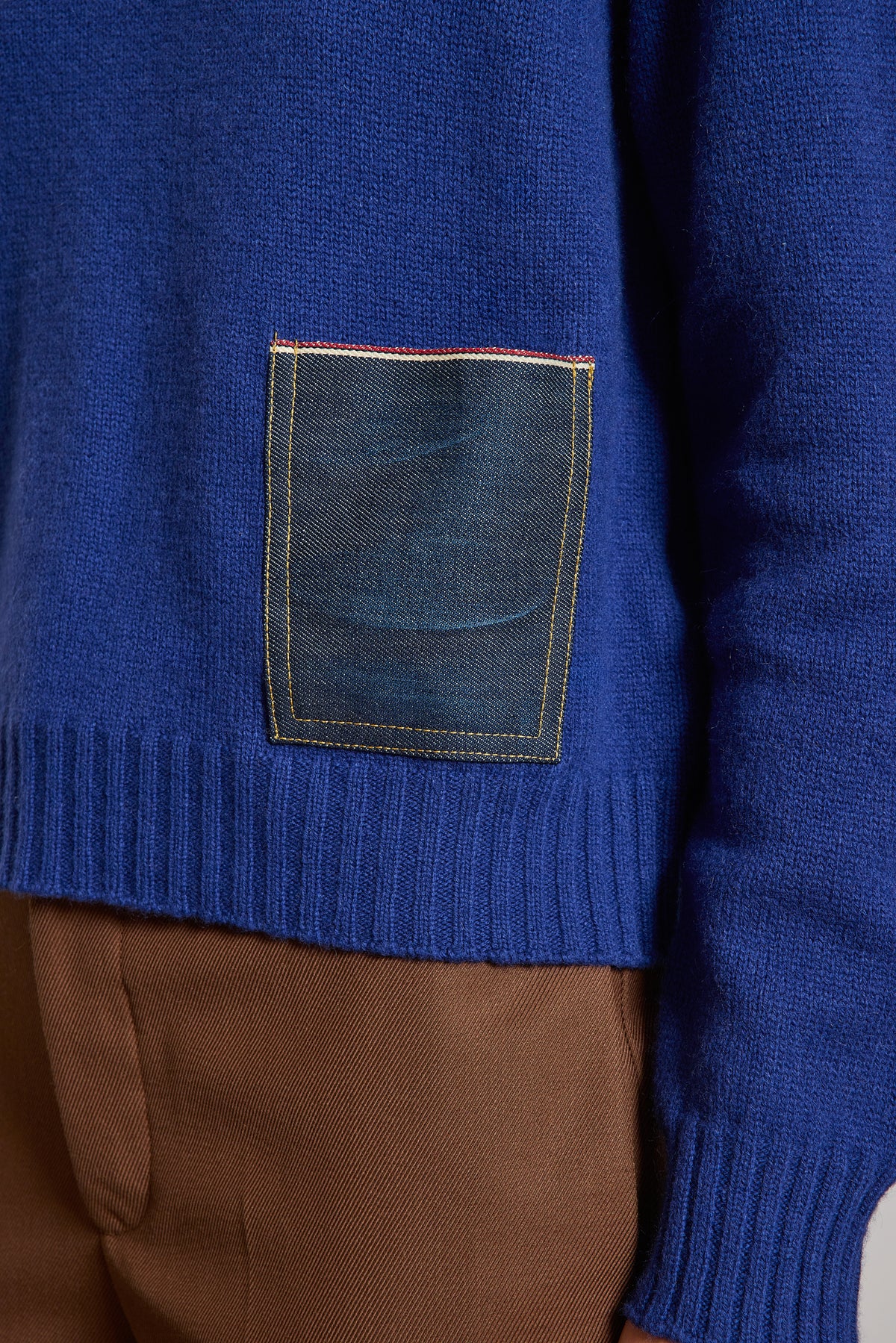 SWEATER WITH JEANS POCKET BLUE
