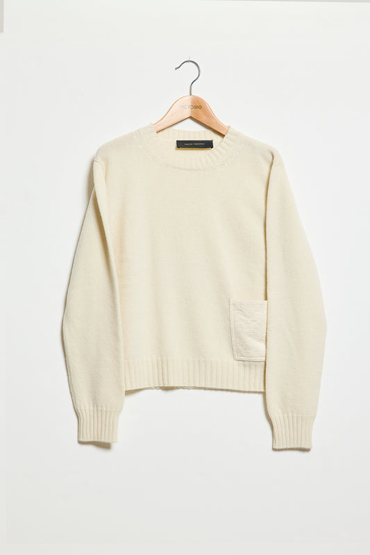 POCKET SWEATER OFF-WHITE